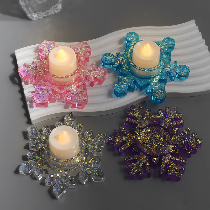 Wholesale DIY Resin Crystal Drop Glue Christmas Snowflake Mold